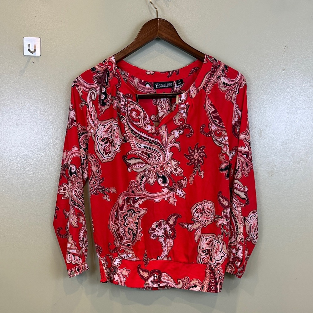 Red Paisley Blouse